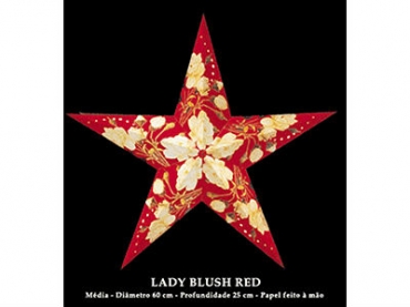 Candeeiro Estrela Starlightz Lady Blush Red